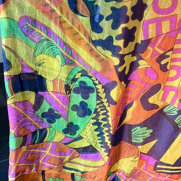 70’s gauze Greek jester dress